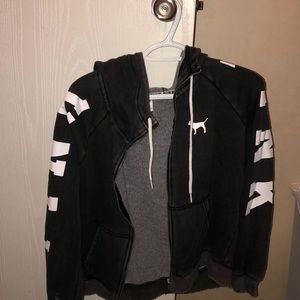 dark gray zip up jacket